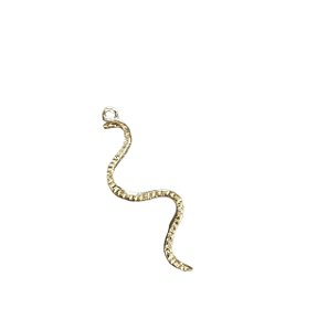 PINGENTE COBRA FINA DOURADA 7 CM