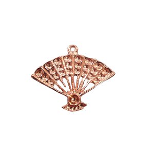 PINGENTE LEQUE COBRE 7 CM