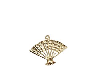 PINGENTE LEQUE DOURADO 7 CM