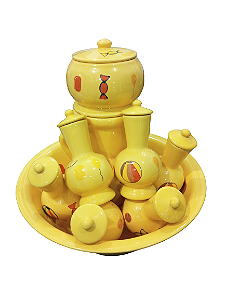 IBA ERE DE LOUCA AMARELO DECORADO
