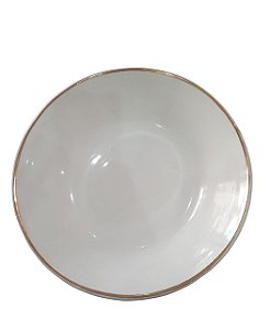 BACIA DE LOUÇA COM FILETE DE OURO