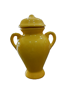 QUARTINHA DE LOUÇA AMARELA COM ALÇA 19CM