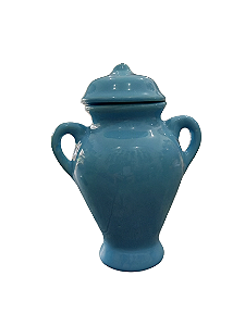 QUARTINHA DE LOUÇA AZUL CLARA COM ALÇA 19CM
