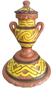 CONJUNTO MARAJOARA PRETA E AMARELA C/ ALÇA