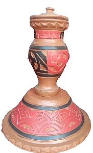 CONJUNTO MARAJOARA PRETA E VERMELHA  S/ ALÇA