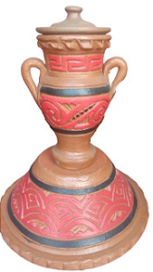 CONJUNTO MARAJOARA PRETA E VERMELHA  C/ ALÇA