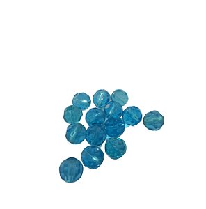 CONTA 8 MM AZUL CLARA FACETADA REDONDA