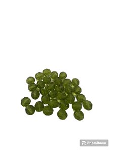 CONTA 8 MM VERDE MUSGO FACETADA REDONDA