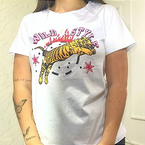 Camiseta T-Shirt Feminina Wild Style - Branca