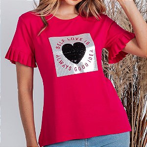 Camiseta T-Shirt Feminina Self Love - Pink