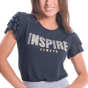 Camiseta T-Shirt Feminina Inspire - Preta