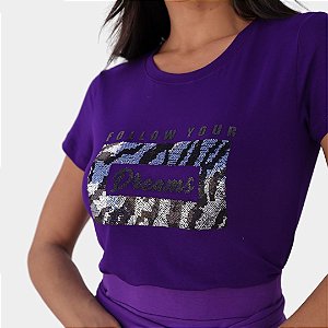 Camiseta T-Shirt Feminina Dreams - Roxa