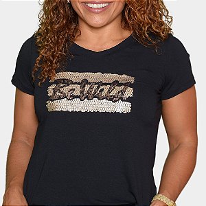 Camiseta T-Shirt Feminina Be Wild - Preta