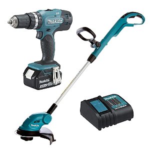 Kit Parafusadeira + Aparador 18.0v 1 Bat 220v Makita