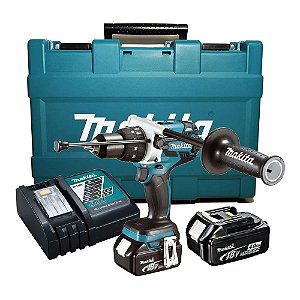 Parafusadeira E Furadeira Impacto Bateria 18v Makita Dhp481rme Bivolt