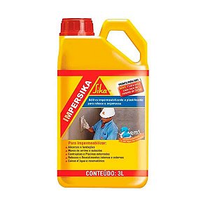 Aditivo 2 em 1 Impermeabiliza E Dá Liga. Impersika 3L