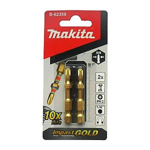 Bit Impact Gold 10X PH2 Super slim 2X50Mm B-62359 - Makita
