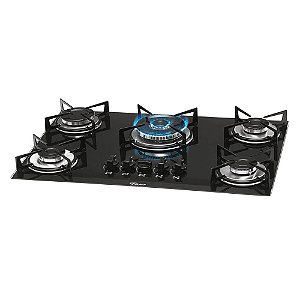 Fogão Cooktop Fischer 5 Bocas Vidro Preto 1642-6985 Bivolt