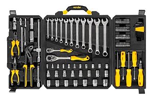 Kit Jogo De Ferramentas 110 Peças Com Maleta Vonder