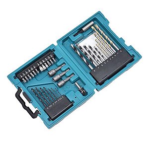 Jogo De Brocas E Pontas Bits Com 34 Peças D-36980 Makita