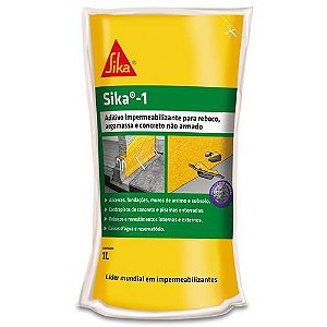 Aditivo Impermeabilizante Para Reboco, Argamassa e Concreto Sika 1 Sachet 1LT