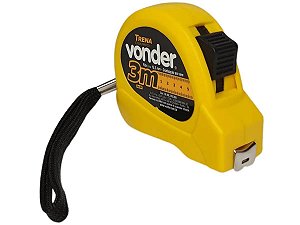Trena Fita Metrica de Aço 3 Metros 3M X 12,5mm Vonder