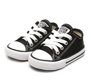 Tênis All Star Ref. CK00010002 Cabedal em Lona - Chuck Taylor Cor: Preto/Cru/Preto