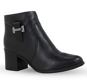 Bota Bottero Ref. 346902 Burnish/Couro Tresse Cor: Preto/Ouro/Preto