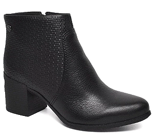 Bota Bottero Ref. 346901  Burnish/Couro Tresse Preto/Ouro/Preto