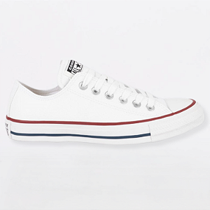 Tênis All Star Ref. CT04500001 Cabedal Courino Cor: Branco Vermelho Marinho