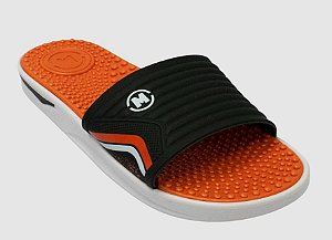 Chinelo Molekinho Slide Ref. 2421.108.21189 Cor: Preto Laranja