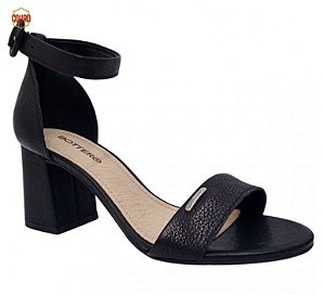 Sandália Bottero Ref. 358301 Salto em Couro Summer Burnish Cor: Preto