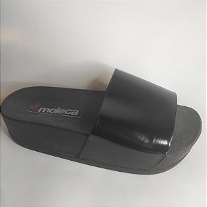 Chinelo Plataforma Moleca Verniz Preto