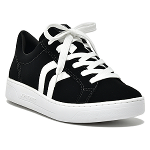 Tênis Via Marte Ref. 064-001-01 Nobuck Napa Cor: Preto Branco