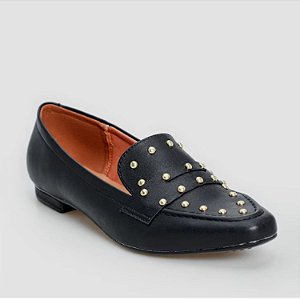 Sapato Mocassim com aplicação Vizzano Ref. 1351.110 Sint. Cor: Preto