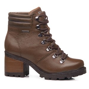 Bota Pegada Feminina Ref. 281321-22 em Couro Burnished Toffe Strecht Brown