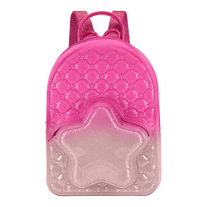 Mochila Molekinha Ref. 20046.1 Cristal Prata Pink