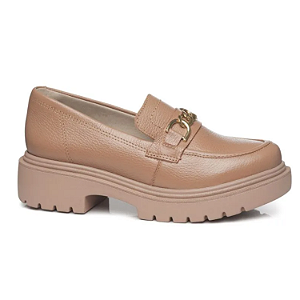 Sapato Pegada Feminino Mocassim Ref. 222401-02 em Couro Burnished Caramelo