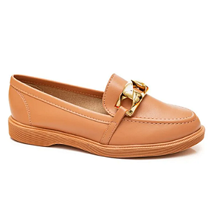 Sapato Mocassim Moleca Ref. 5666.110 NP Turim Cor: Nude