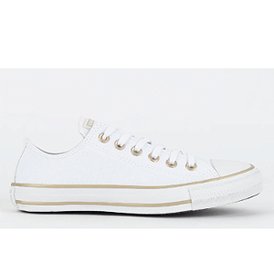 Tênis All Star Ref. CT28340001 Chuck Taylor Cor: Branco / Branco / Ouro