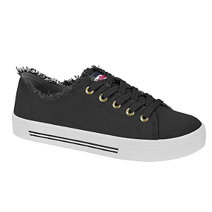 Tênis Moleca Ref. 5667.322 Lona Sider Cor: Preto