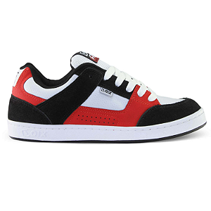 Tênis Qix  Ref. 52010002  AM AD Camurça Cor: Preto / Vermelho / Branco