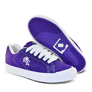 Tênis AD Chorão Park Camurça Ref. QXVU0049 Cor: Roxo / Branco