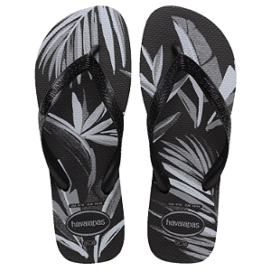 Chinelo Havaianas Aloha Preto/Cinza
