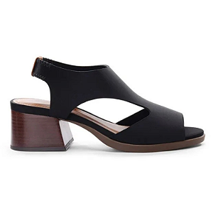 Sandália Confortaria Ref. 7701021 Cabedal em Neoprene Cor: Preto