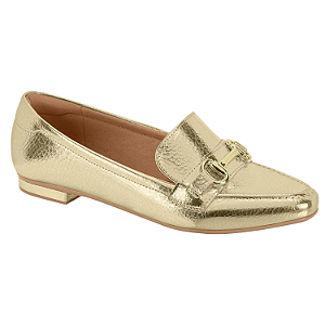 Sapatilha Mocassim Vizzano Ref. 1351.106 Cabedal Metalizado Flother Dourado