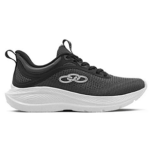 Tênis esportivo Feminino Olympikus Modelo Vibe para Treino Corrida Casual Cor:Preto