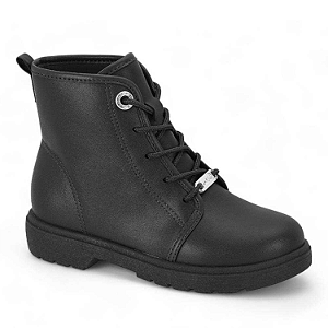Bota Infantil de Menina Molekinha Ref. 2164.134 Cabedal Napa Berlin Milano Preto