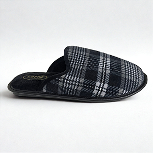 Chinelo de Inverno Masculino Leffa Ref. 758 Xadrez/Preto