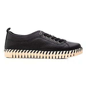 Tênis Bottero Ref. 369504  em Couro Burnished Cor: Preto